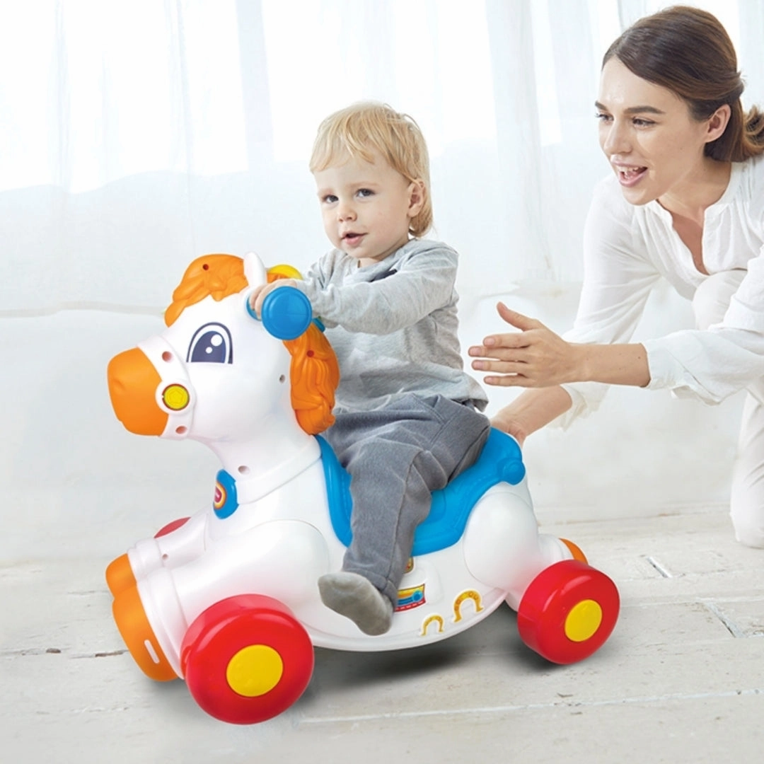 Winfun Multi-Color Jr. Rocking Horse -Recommended for Ages 12 - 36 Months