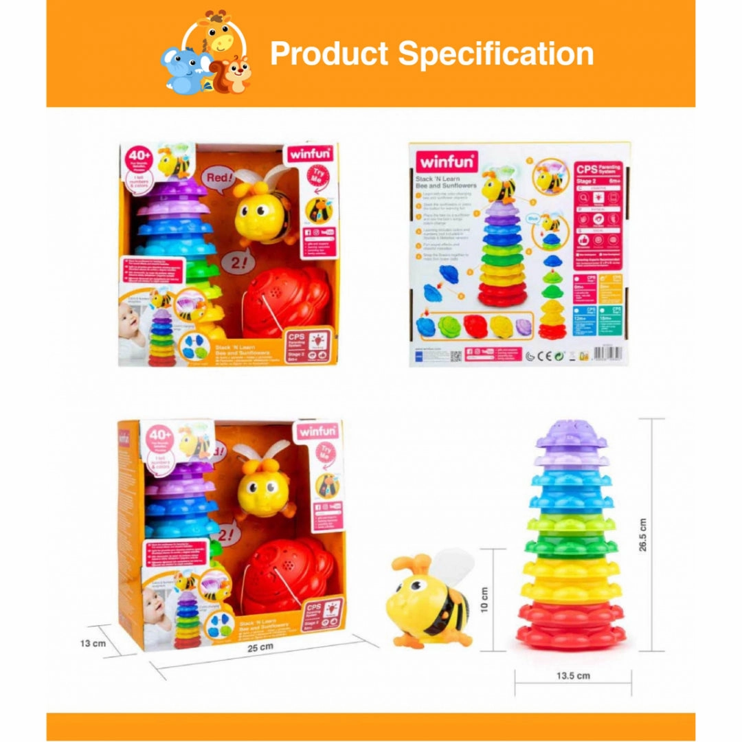 winfun Musical Stackable Tower bee and Sunflowers  6m