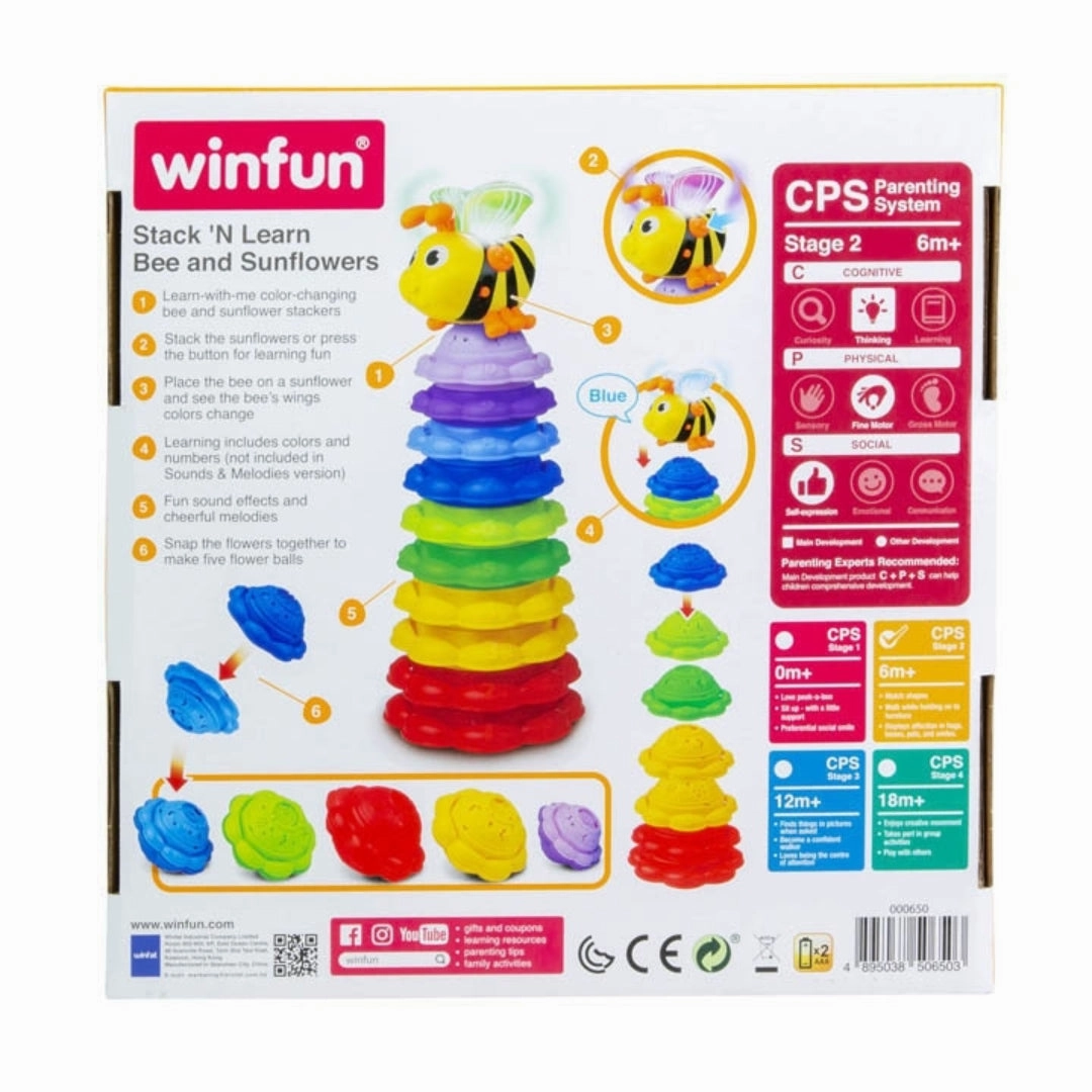 winfun Musical Stackable Tower bee and Sunflowers  6m