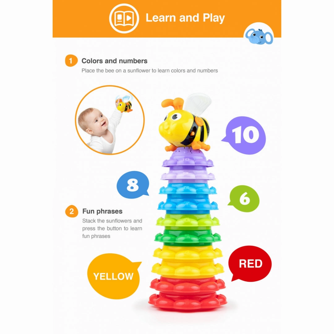 winfun Musical Stackable Tower bee and Sunflowers  6m