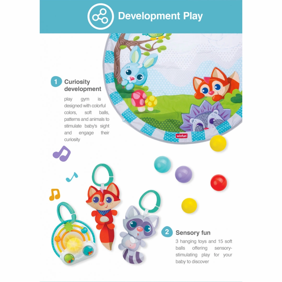 Winfun Play Space Play Gym/Ball Pit - Multi Color - Newborn and up
