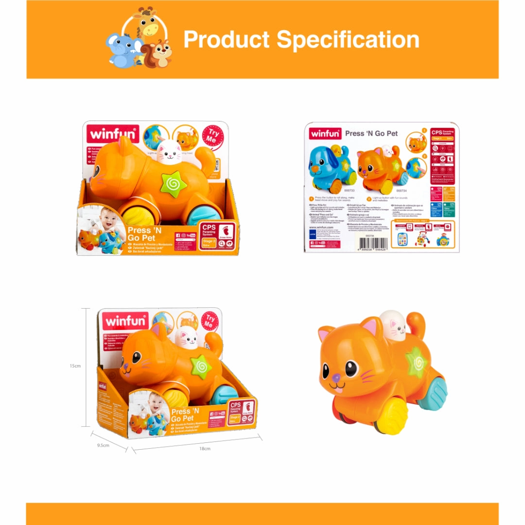 Winfun Press 'N Go Pet Kitten Toy