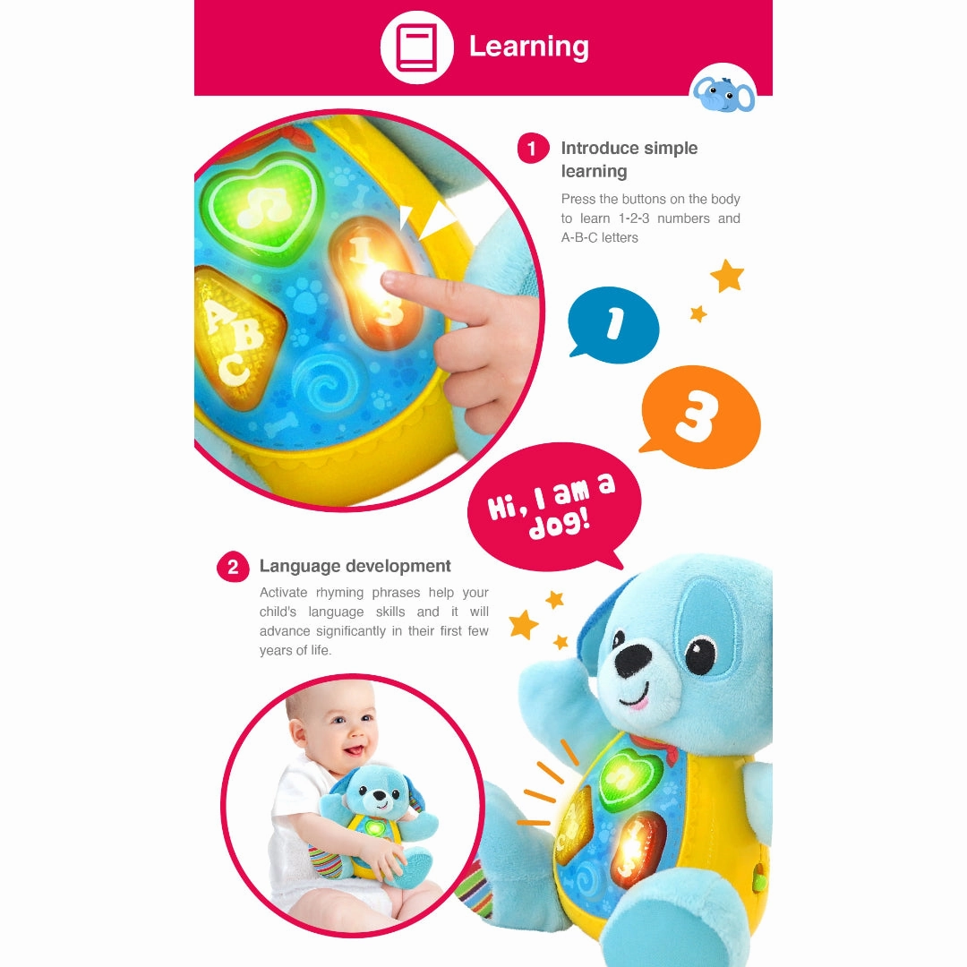 Winfun Sing 'N Learn With Me Blueberry Pup Toy