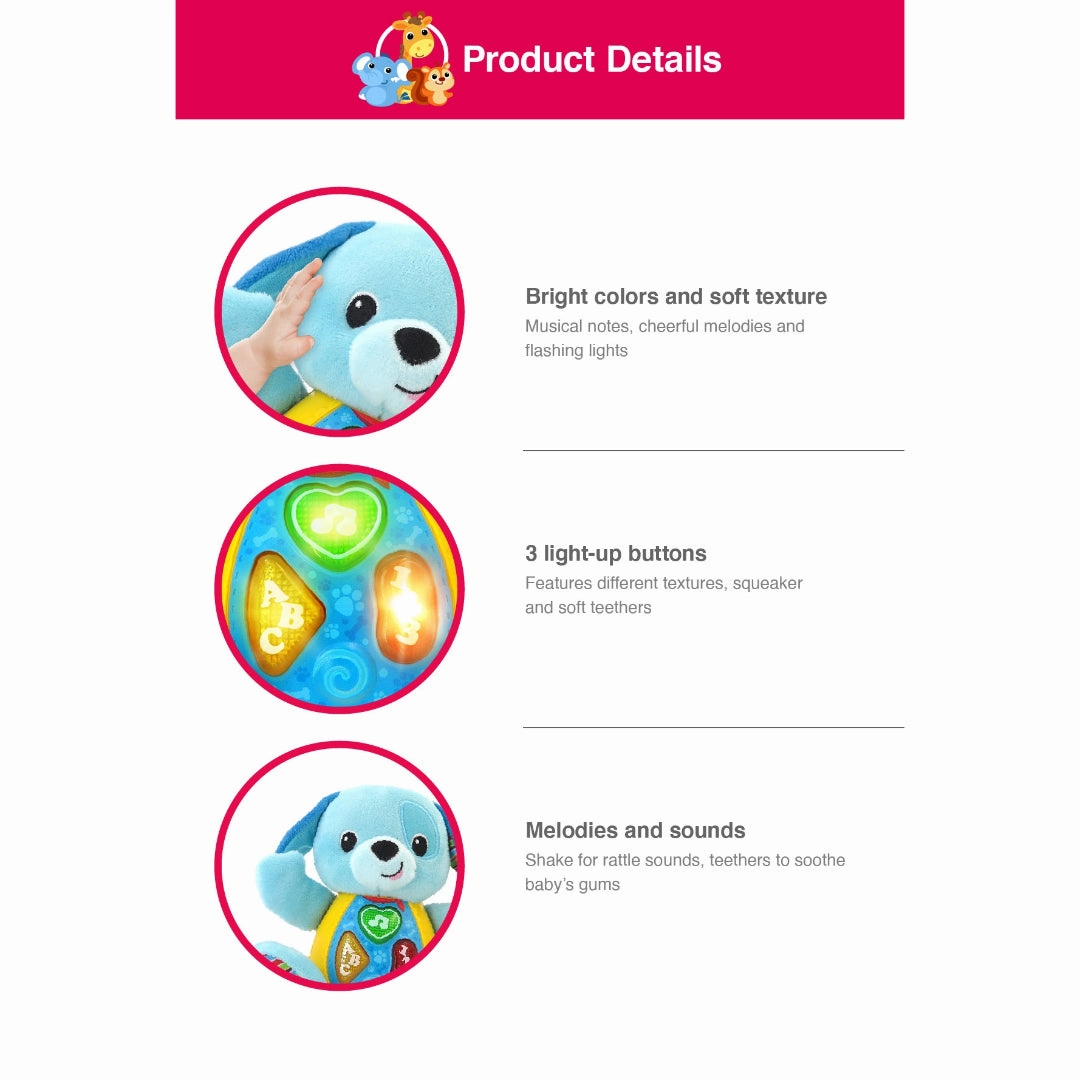 Winfun Sing 'N Learn With Me Blueberry Pup Toy