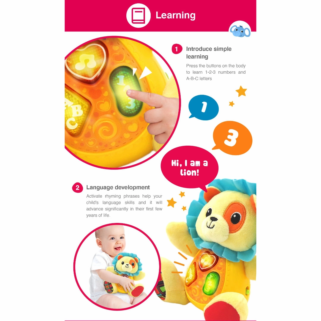 Winfun Sing & Learn -Caesar The Lion Toy For Kids