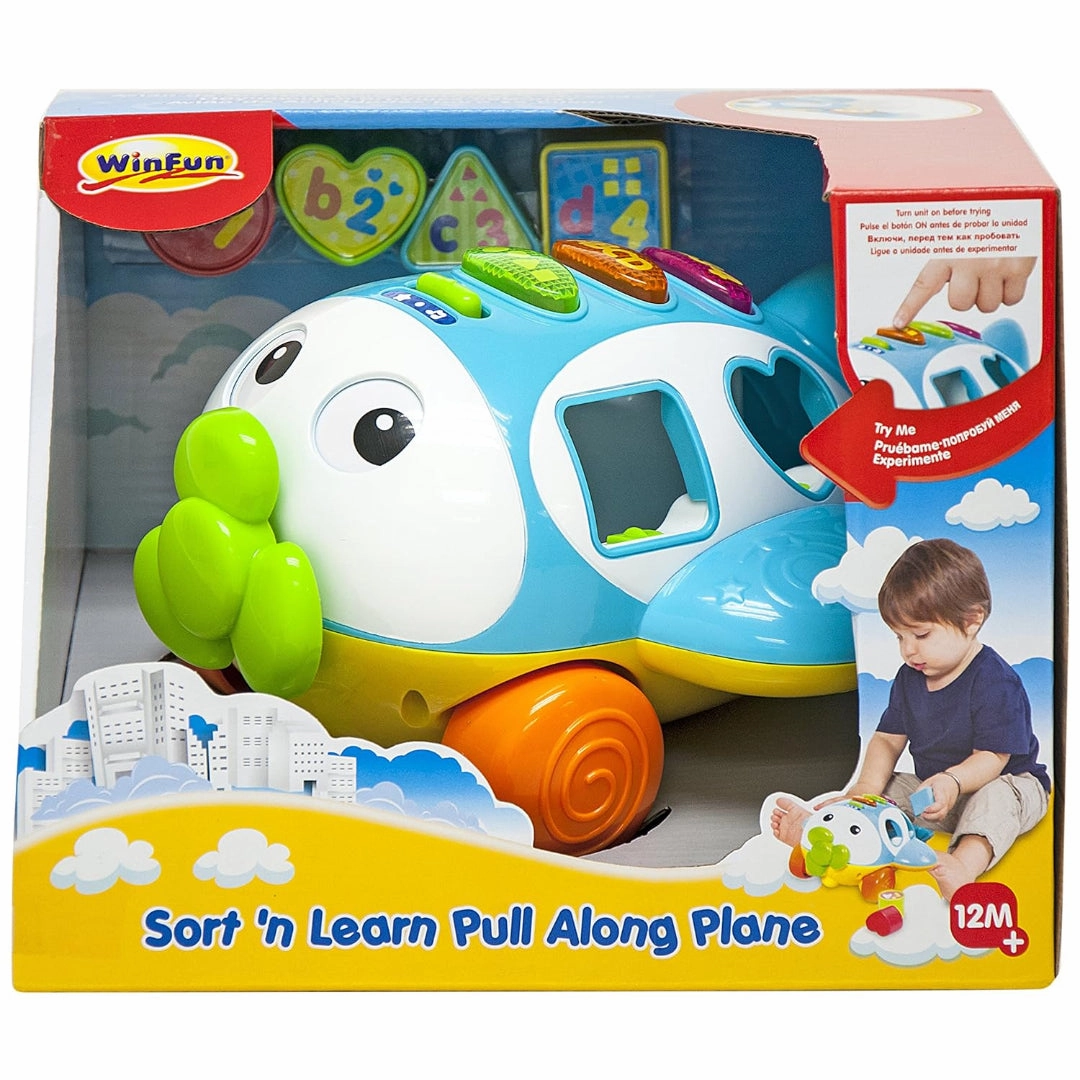 Winfun Sort and Learn Pull Along Plane