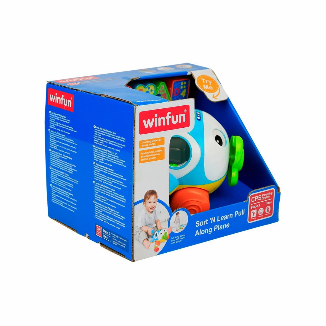 Winfun Sort and Learn Pull Along Plane