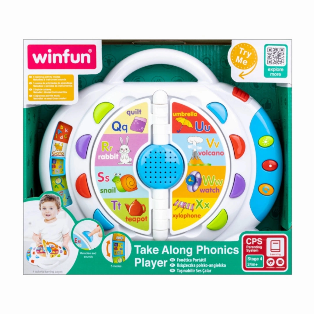 Winfun Take Along Phonics Player -Unisex toy , 2 Years and up