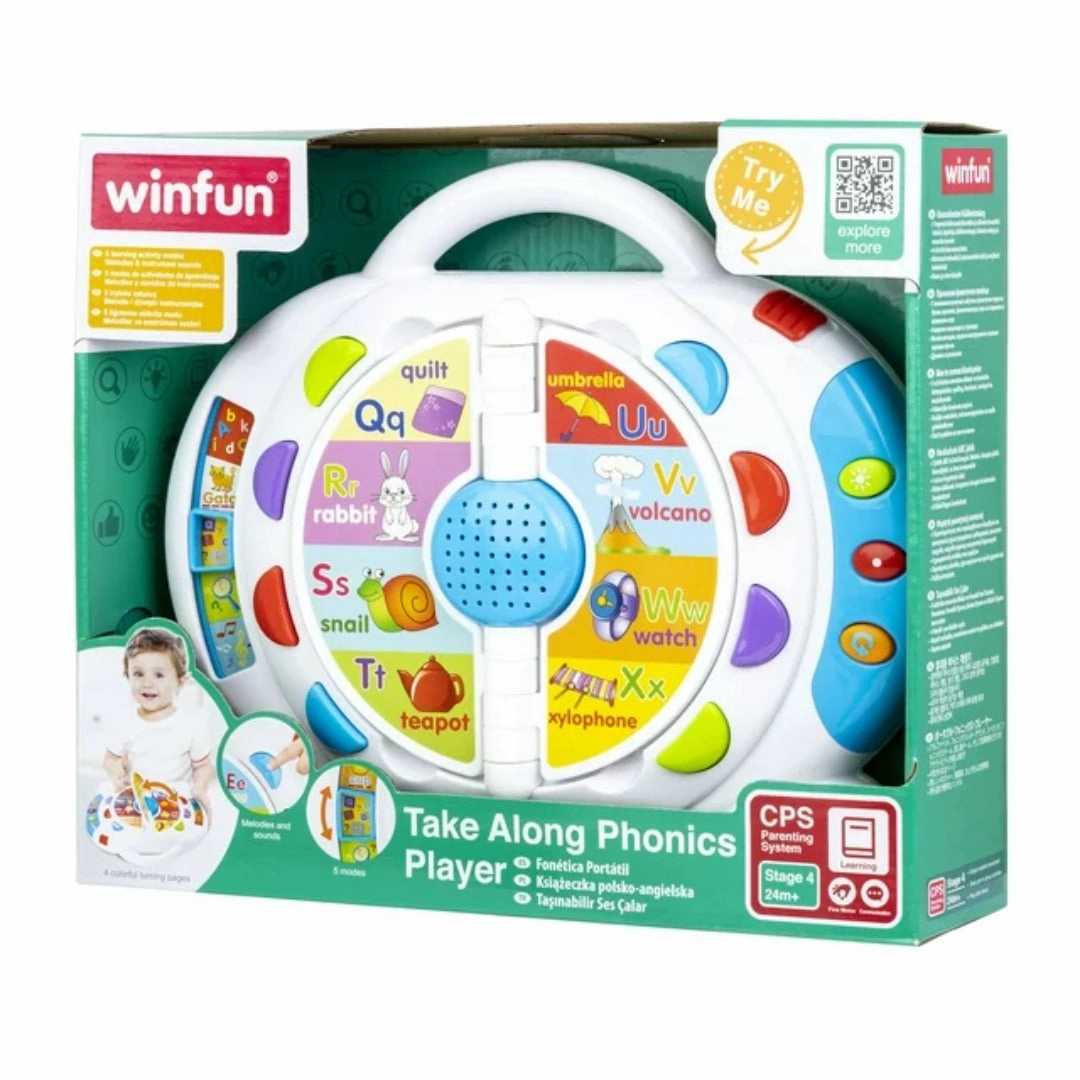 Winfun Take Along Phonics Player -Unisex toy , 2 Years and up