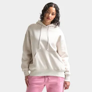 Womens Nike Nike Sportswear Women's Phoenix Fleece Oversized Pullover Hoodie Light Orewood Brown /  Sail