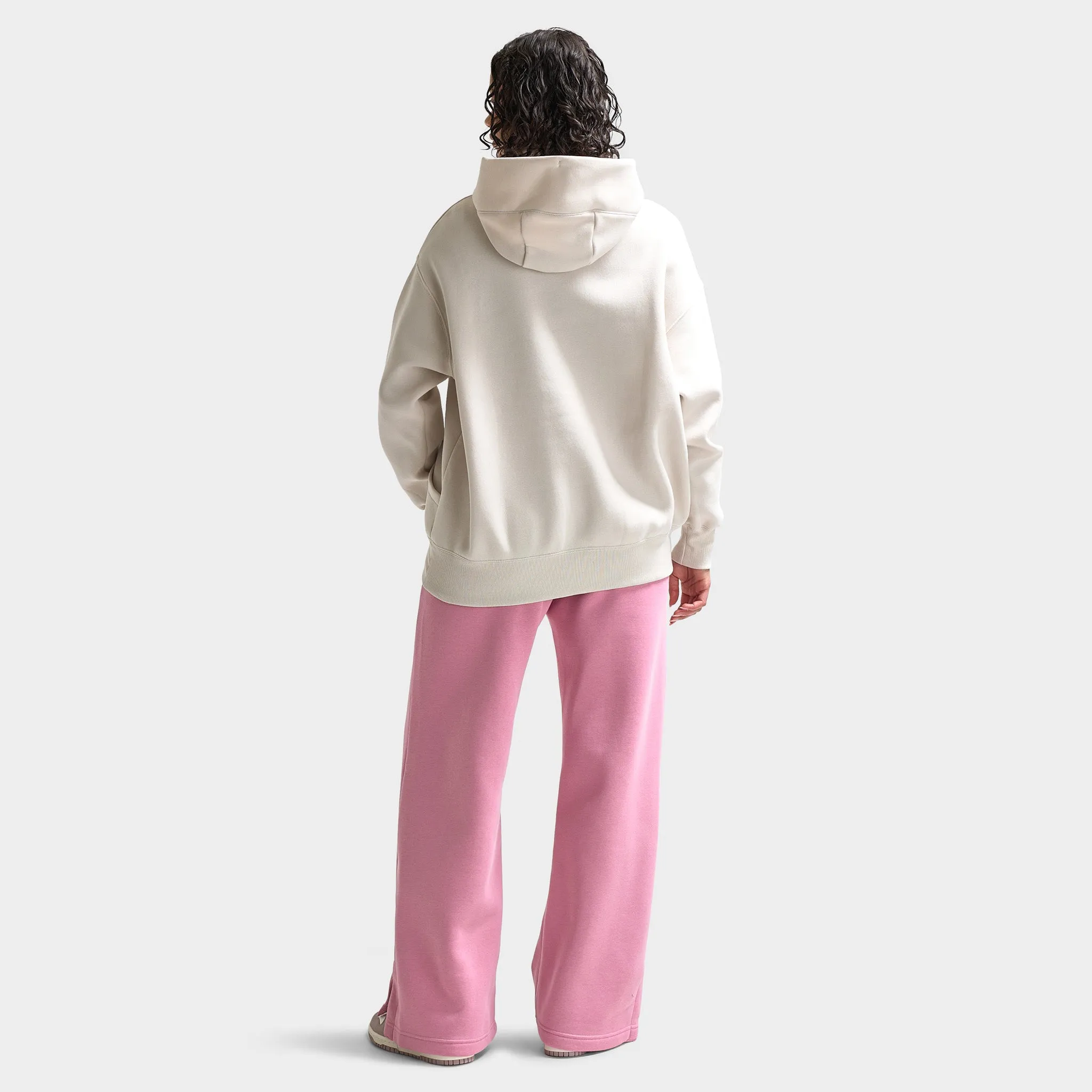 Womens Nike Nike Sportswear Women's Phoenix Fleece Oversized Pullover Hoodie Light Orewood Brown /  Sail