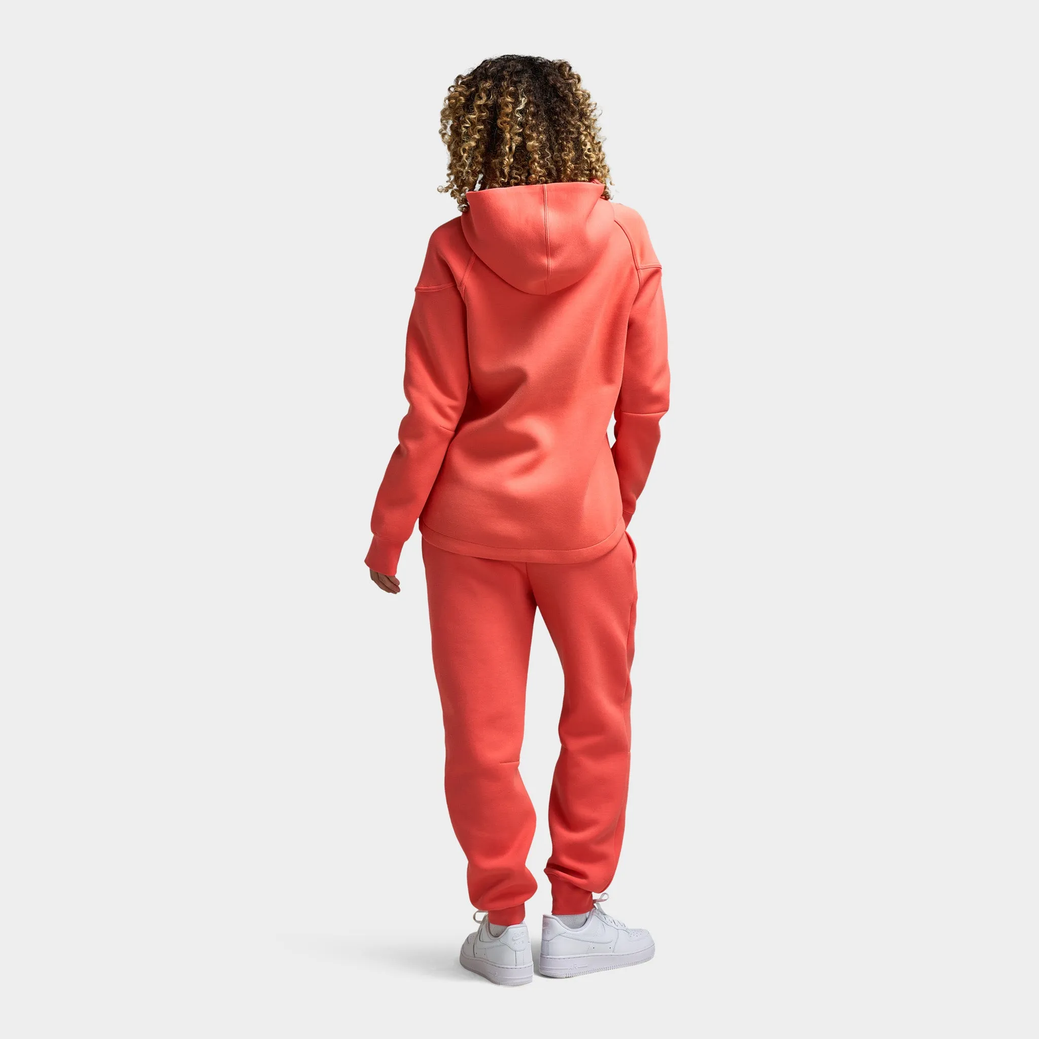 Womens Nike Nike Sportswear Women's Tech Fleece Full Zip Windrunner Hoodie Magic Ember / Black