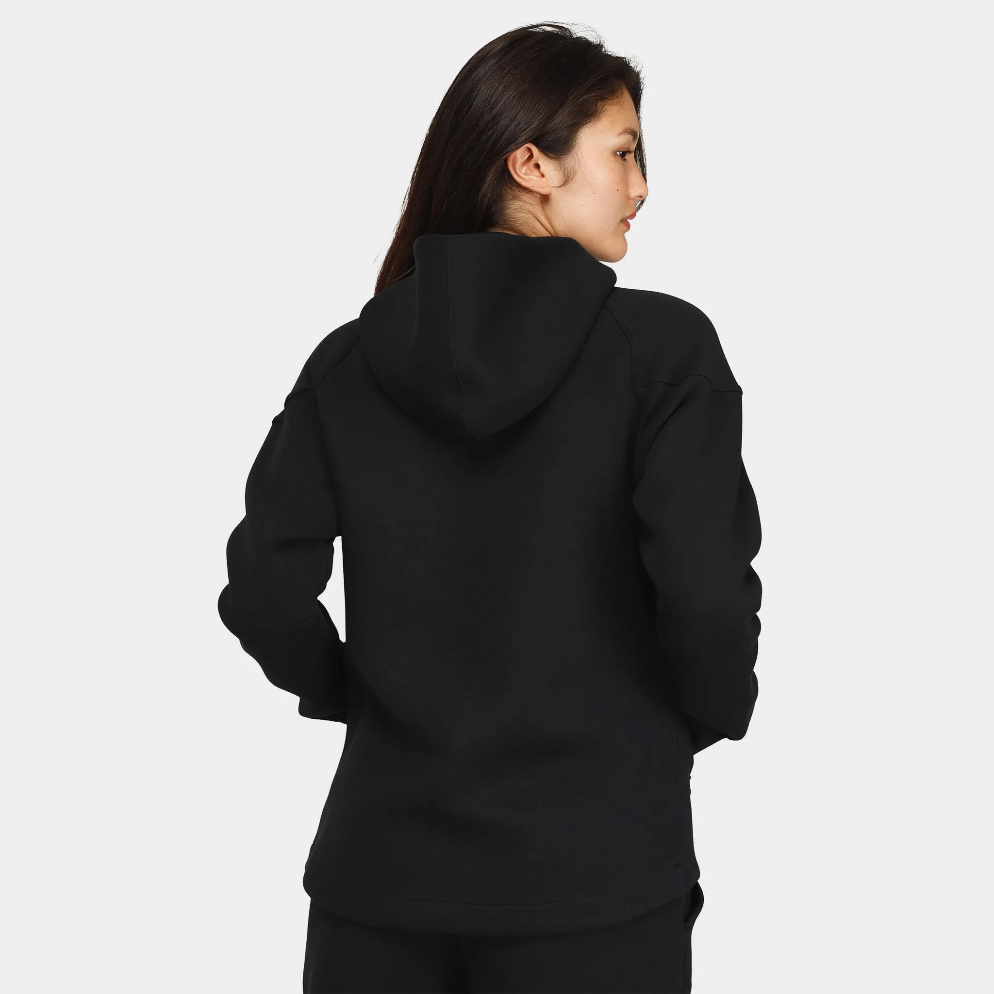 Womens Nike Nike Sportswear Women's Tech Fleece Windrunner Full Zip Hoodie Black / Black