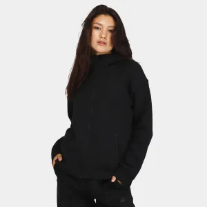 Womens Nike Nike Sportswear Women's Tech Fleece Windrunner Full Zip Hoodie Black / Black