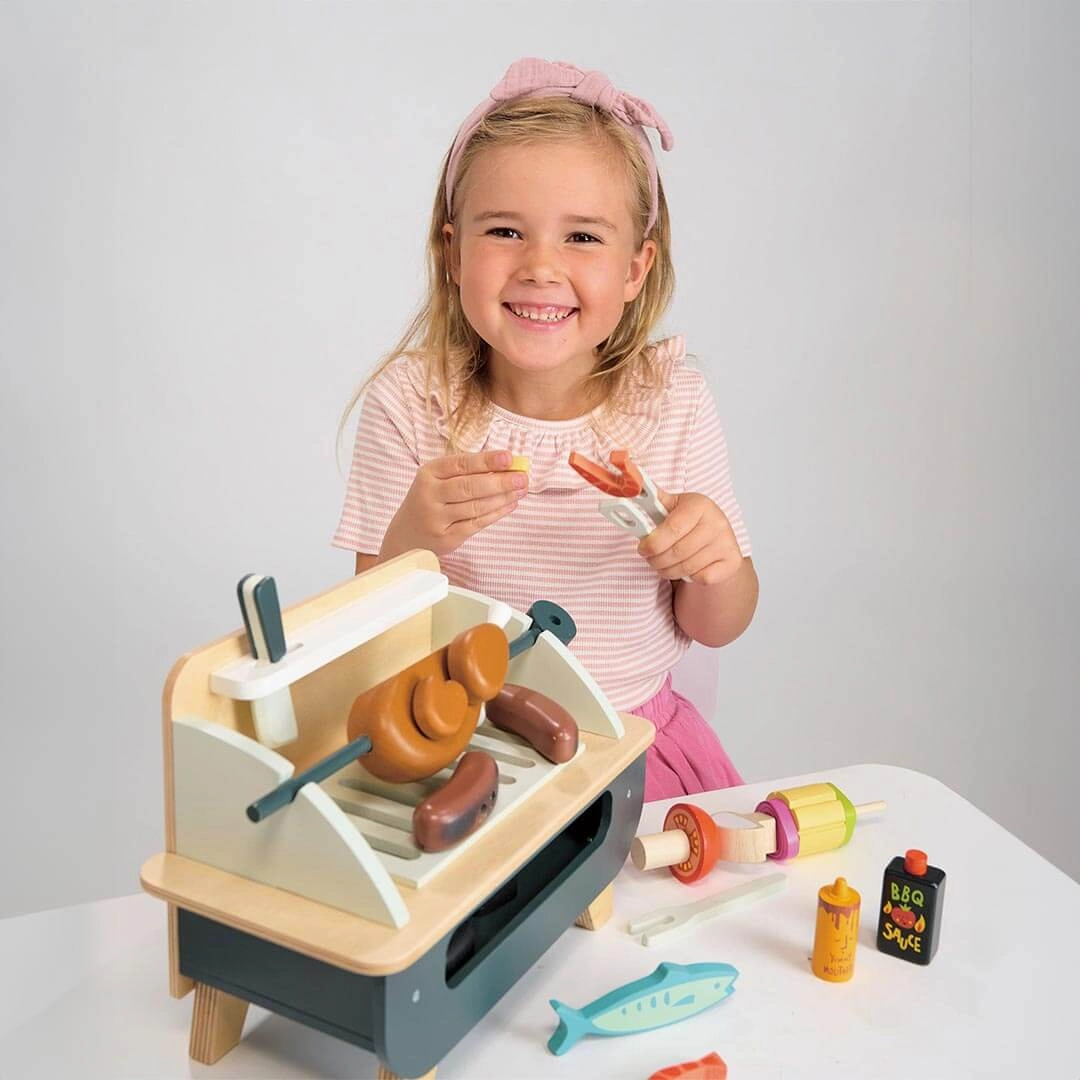 Wooden Barbeque Play Set