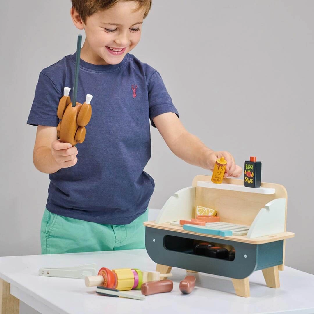 Wooden Barbeque Play Set