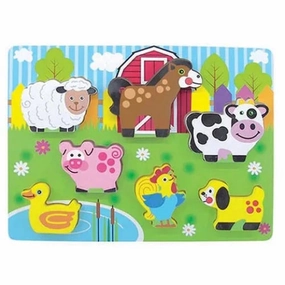 Wooden Chunky Puzzle 7pcs Farm