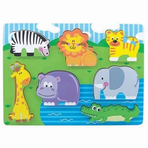 Wooden Chunky Puzzle 7pcs Safari