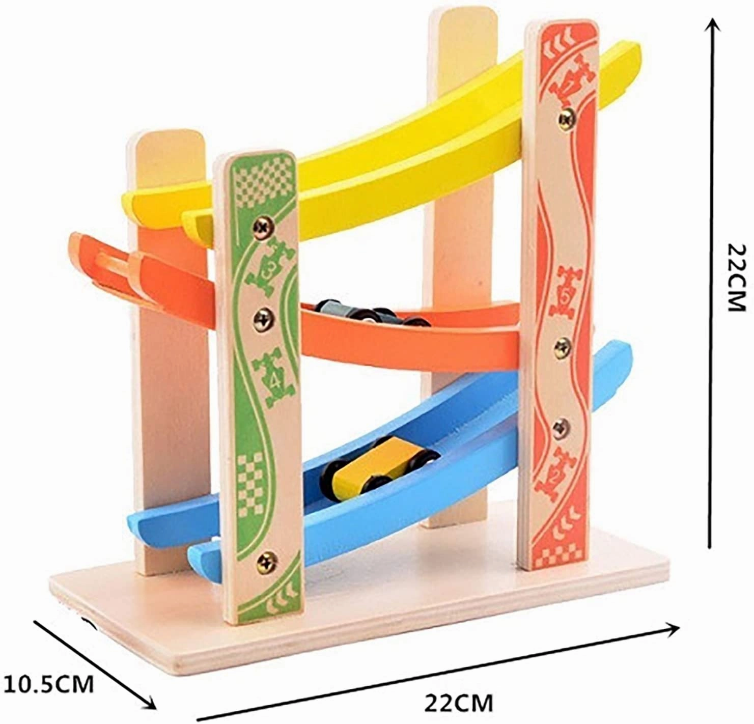Wooden Color Slide Car