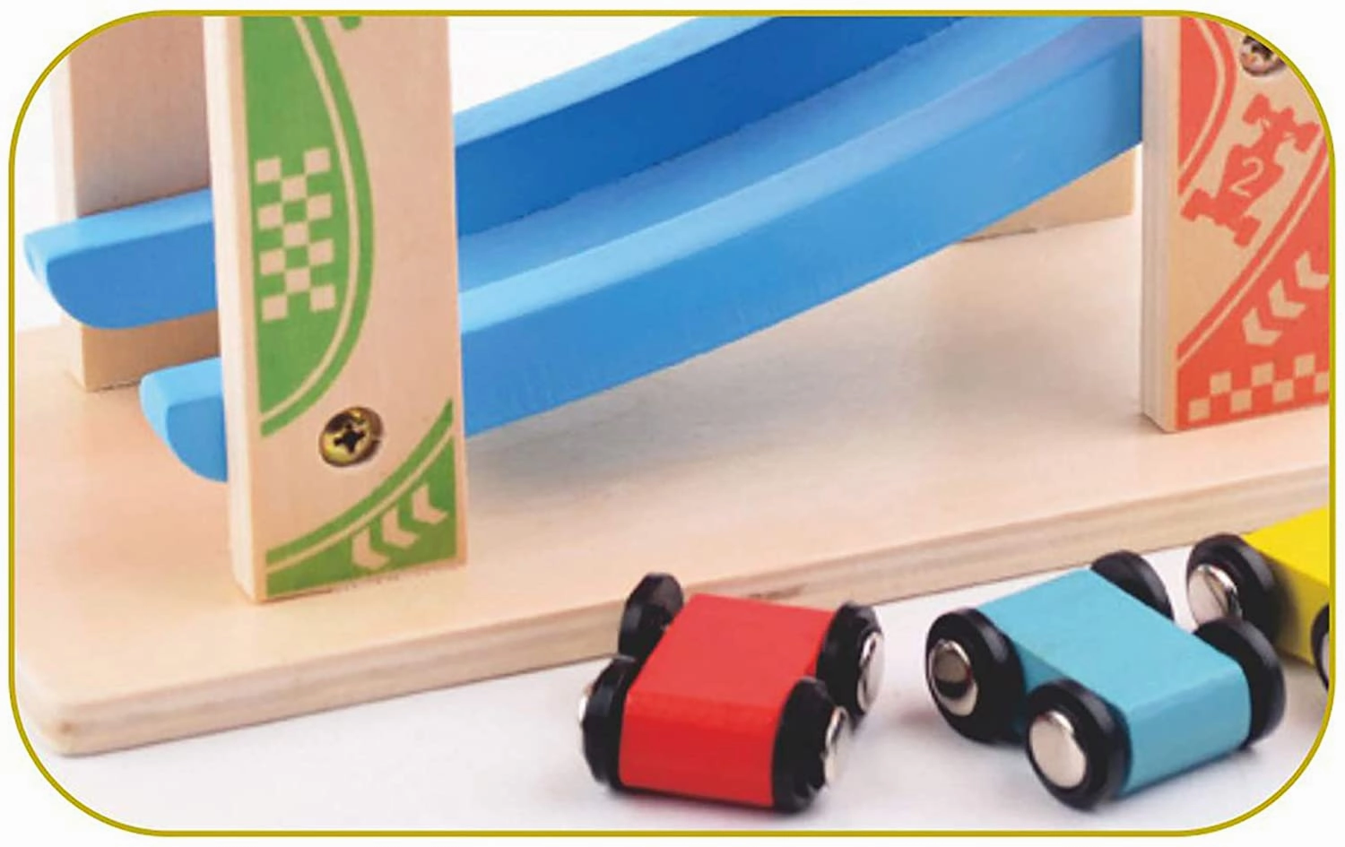 Wooden Color Slide Car
