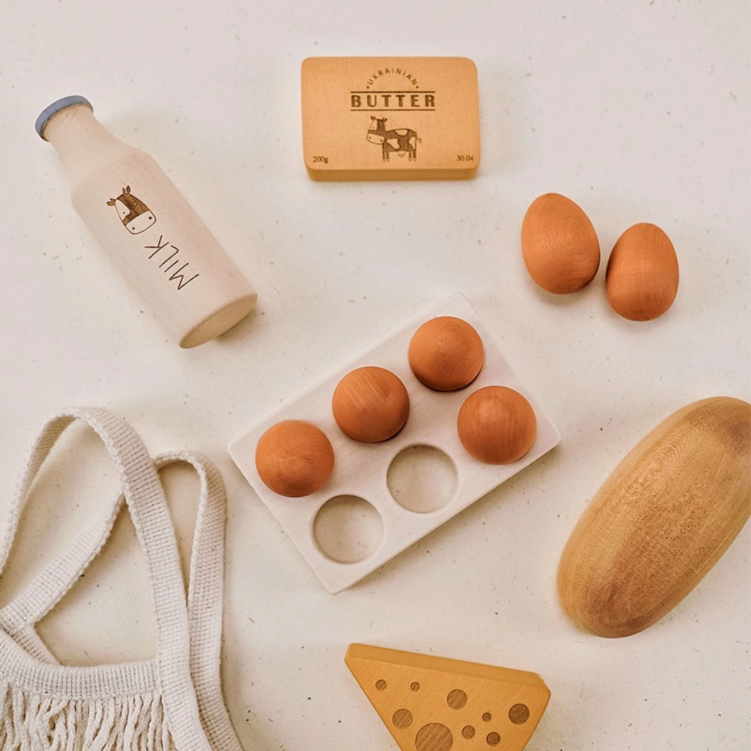 Wooden Country Play Food Set