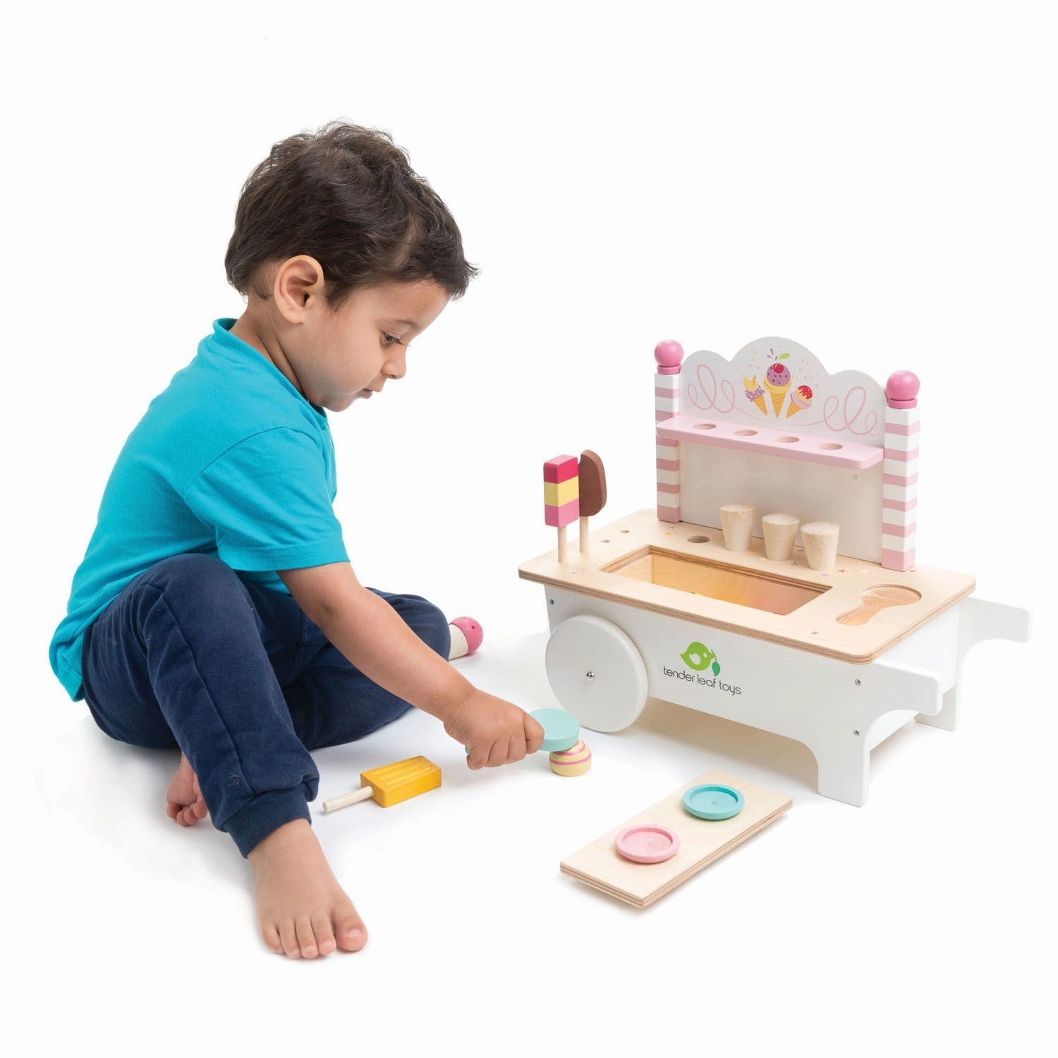 Wooden Ice Cream Cart Play Set