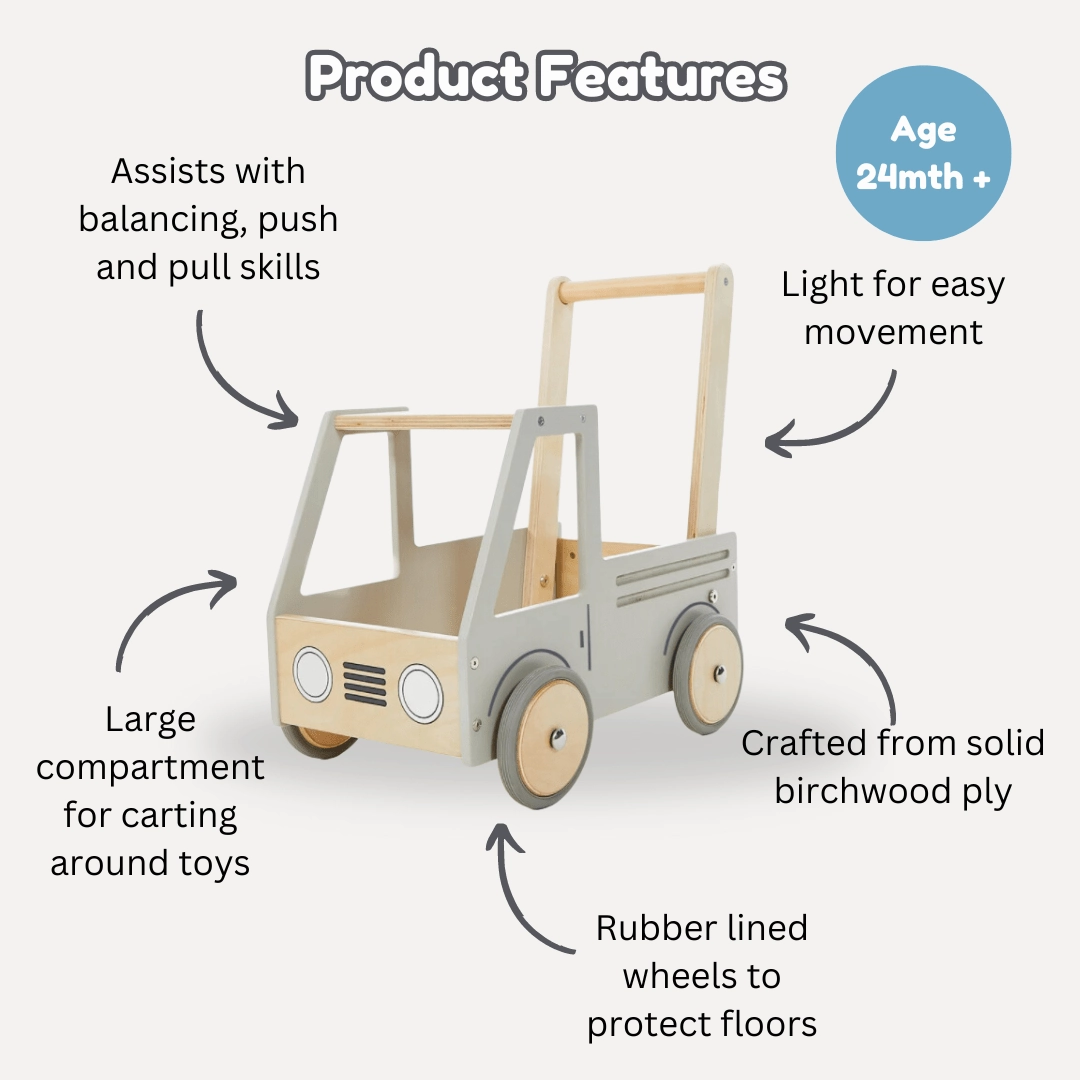 Wooden Push Truck