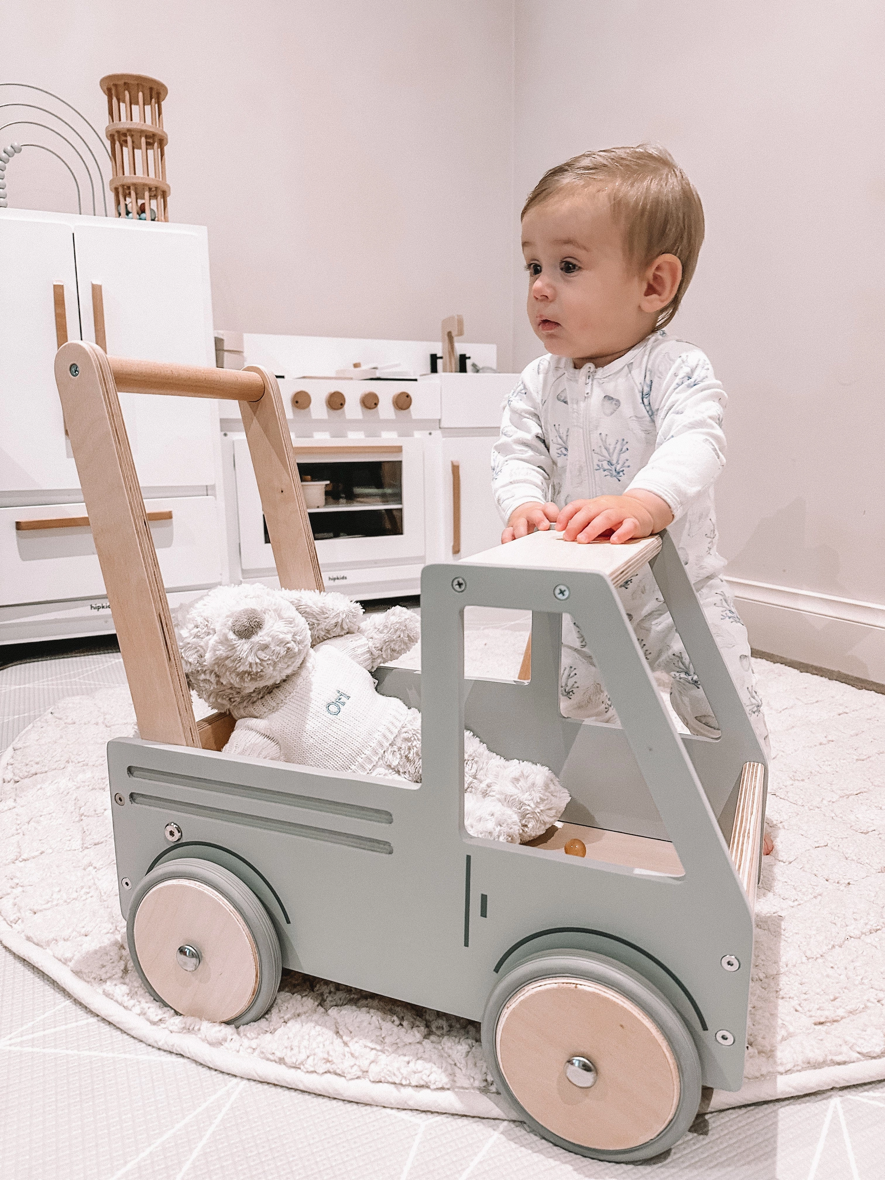 Wooden Push Truck