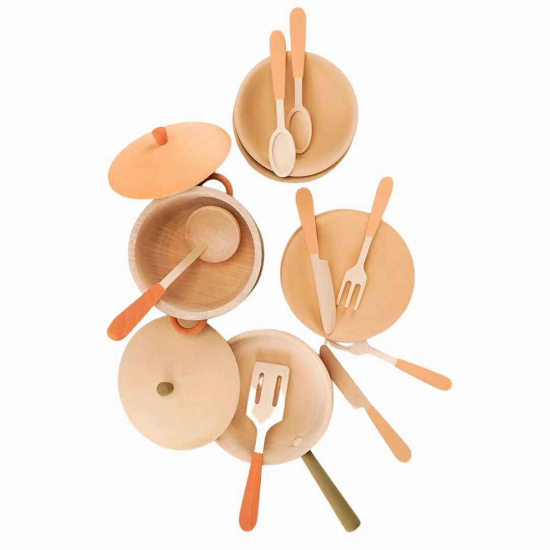 Wooden Tableware Set - Herbal Palette