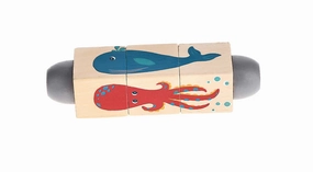Wooden Twist Block Puzzle - Ocean