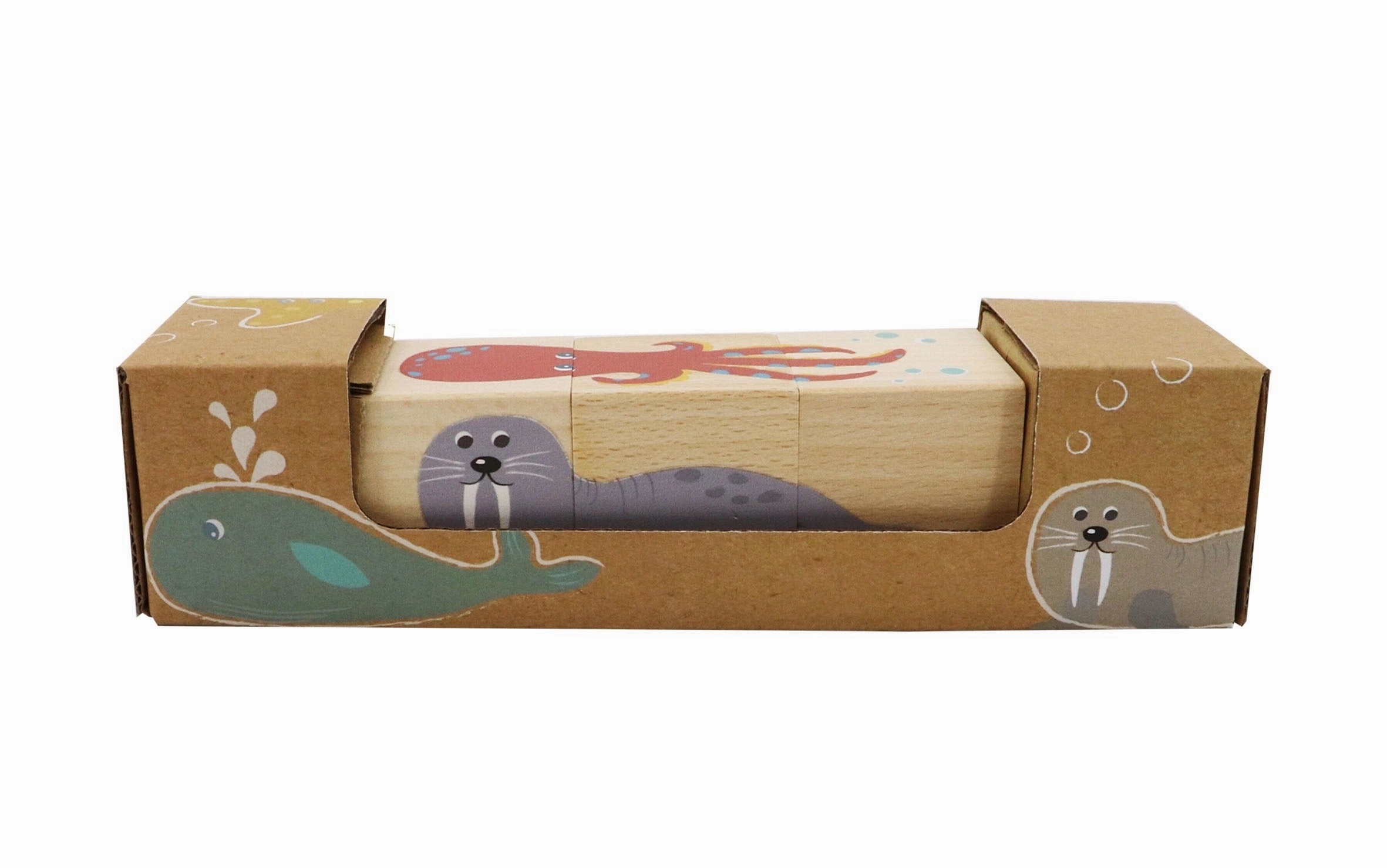 Wooden Twist Block Puzzle - Ocean