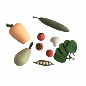 Wooden Vegetable Set