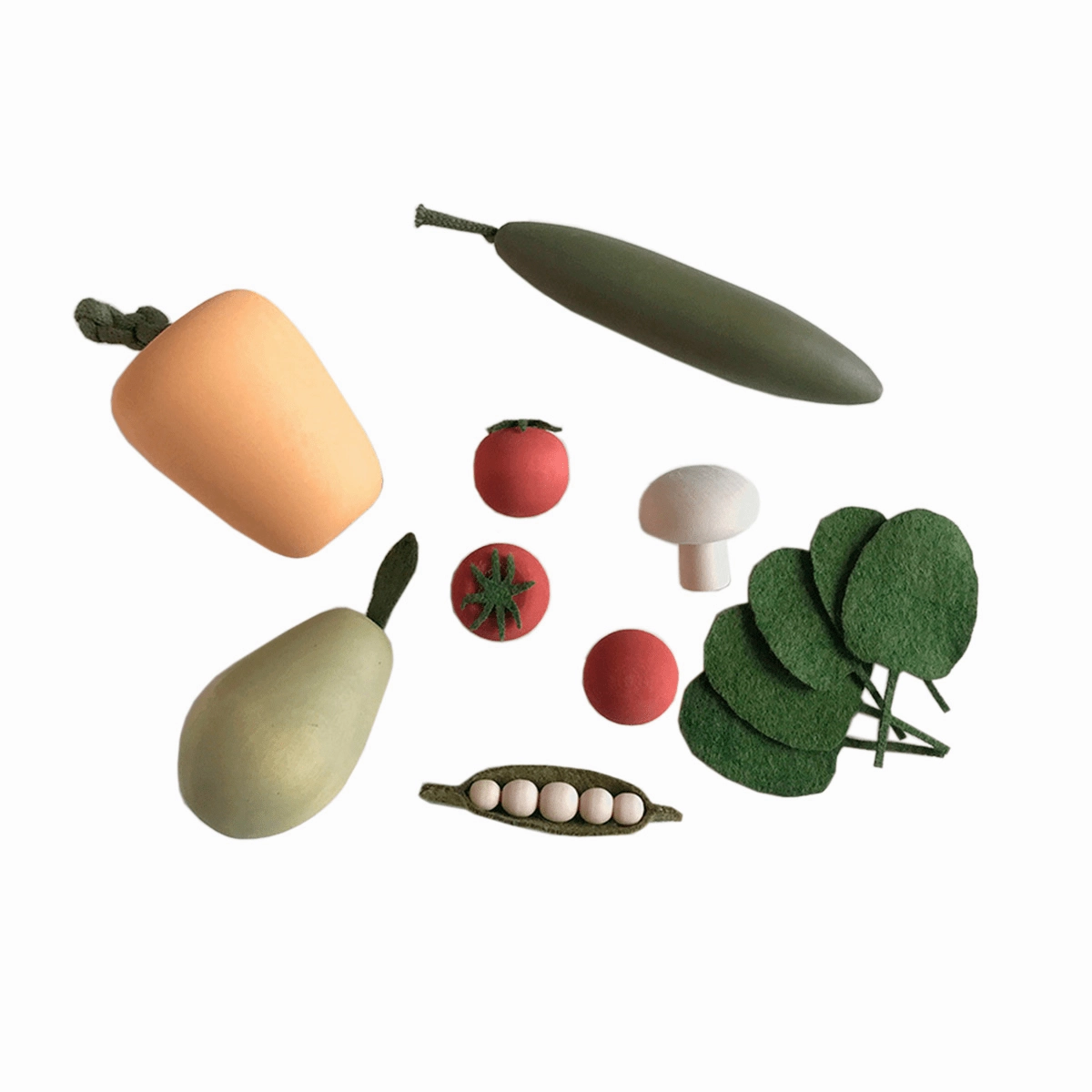 Wooden Vegetable Set