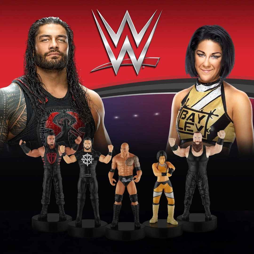 WWE stampers Blister & Deluxe - 5 (S1) ,Self-Inking WWE Figure Toys for Craft