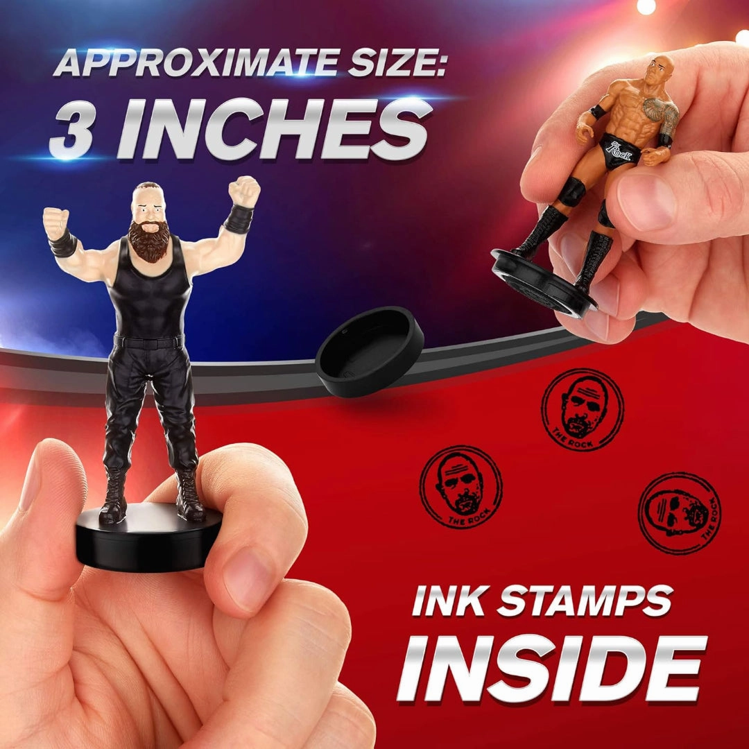 WWE stampers Blister & Deluxe - 5 (S1) ,Self-Inking WWE Figure Toys for Craft