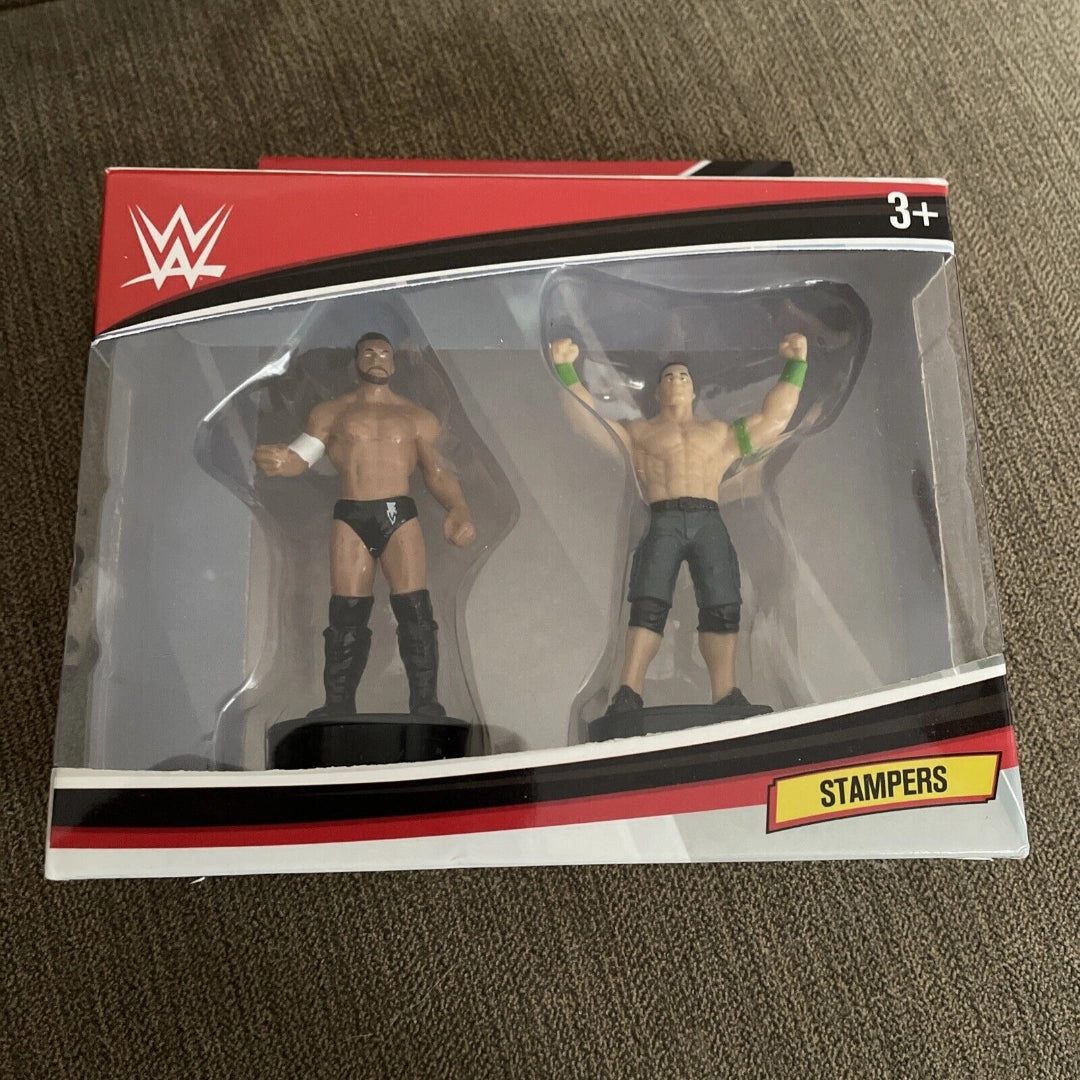 WWE stampers window box 2piece (S1) , Fin Balor and John Cena Stamper, Beige Combo