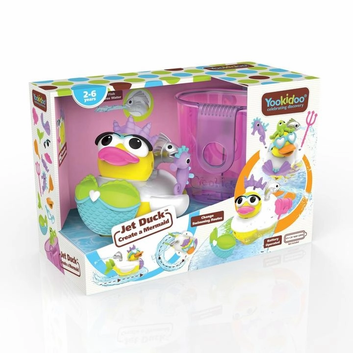 Yookidoo Jet Duck Create a Mermaid Kids Bath Toy - Multicolor