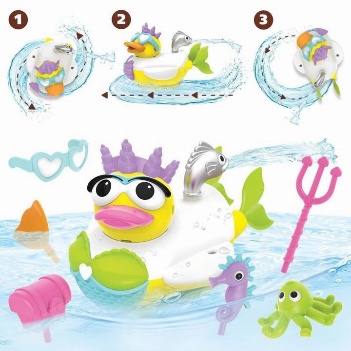 Yookidoo Jet Duck Create a Mermaid Kids Bath Toy - Multicolor